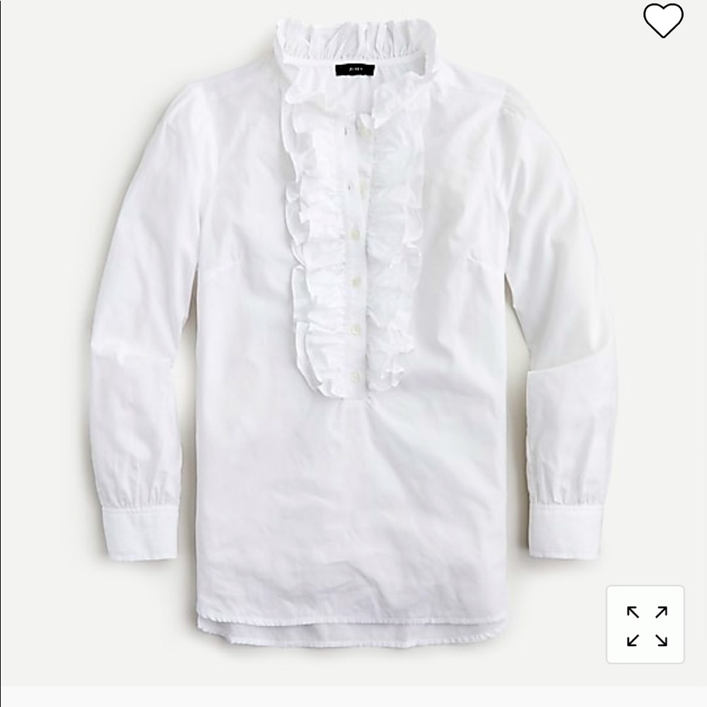 J-crew Ruffle-front classic-fit boy shirt